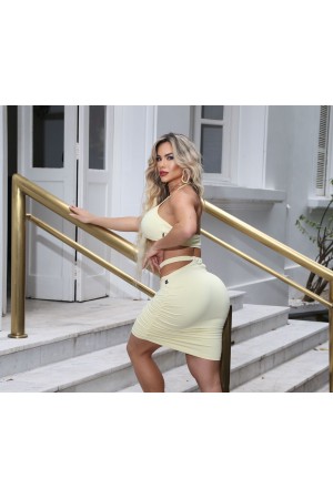 Conjunto Argola Amarelo
